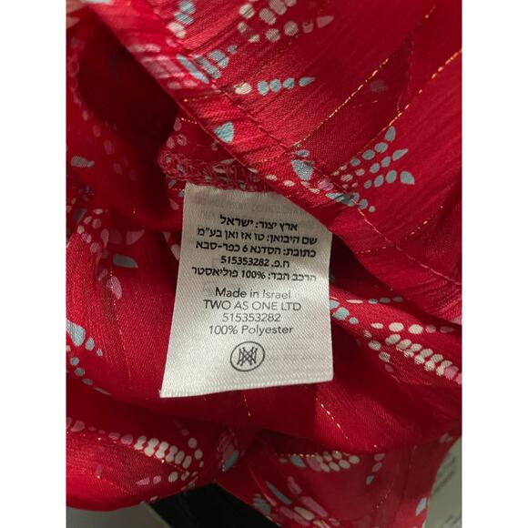 Sabina Musayev Red Ruffle Babydoll Top Short Lace Front - Picture 9 of 9